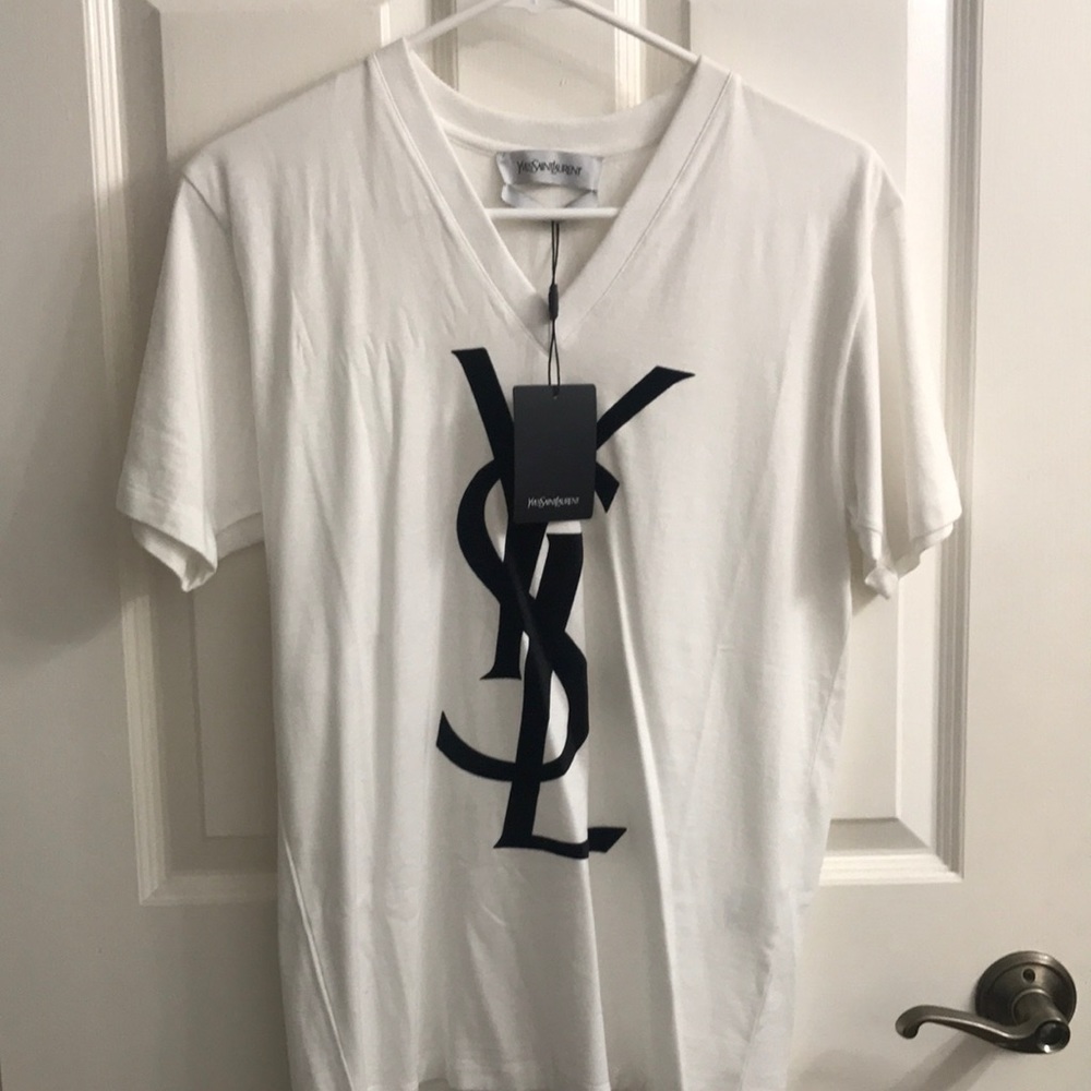 YSL-Yves Saint Laurent logo shirt size small NWT